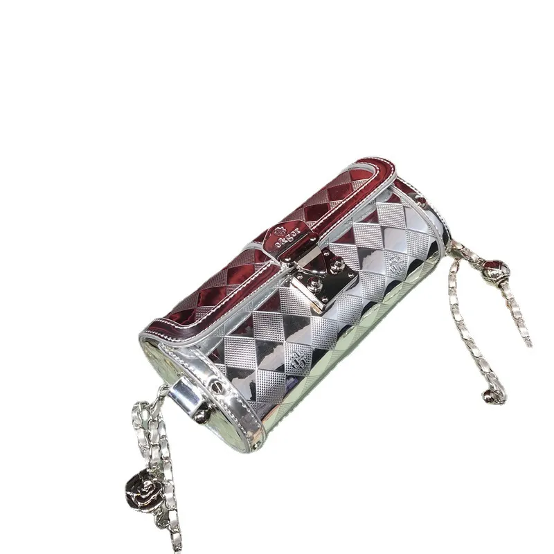Women Evening Clutch Purse - Shimmering Metallic PU Leather Pleated Flap Envelope Handbag for Wedding Prom Party